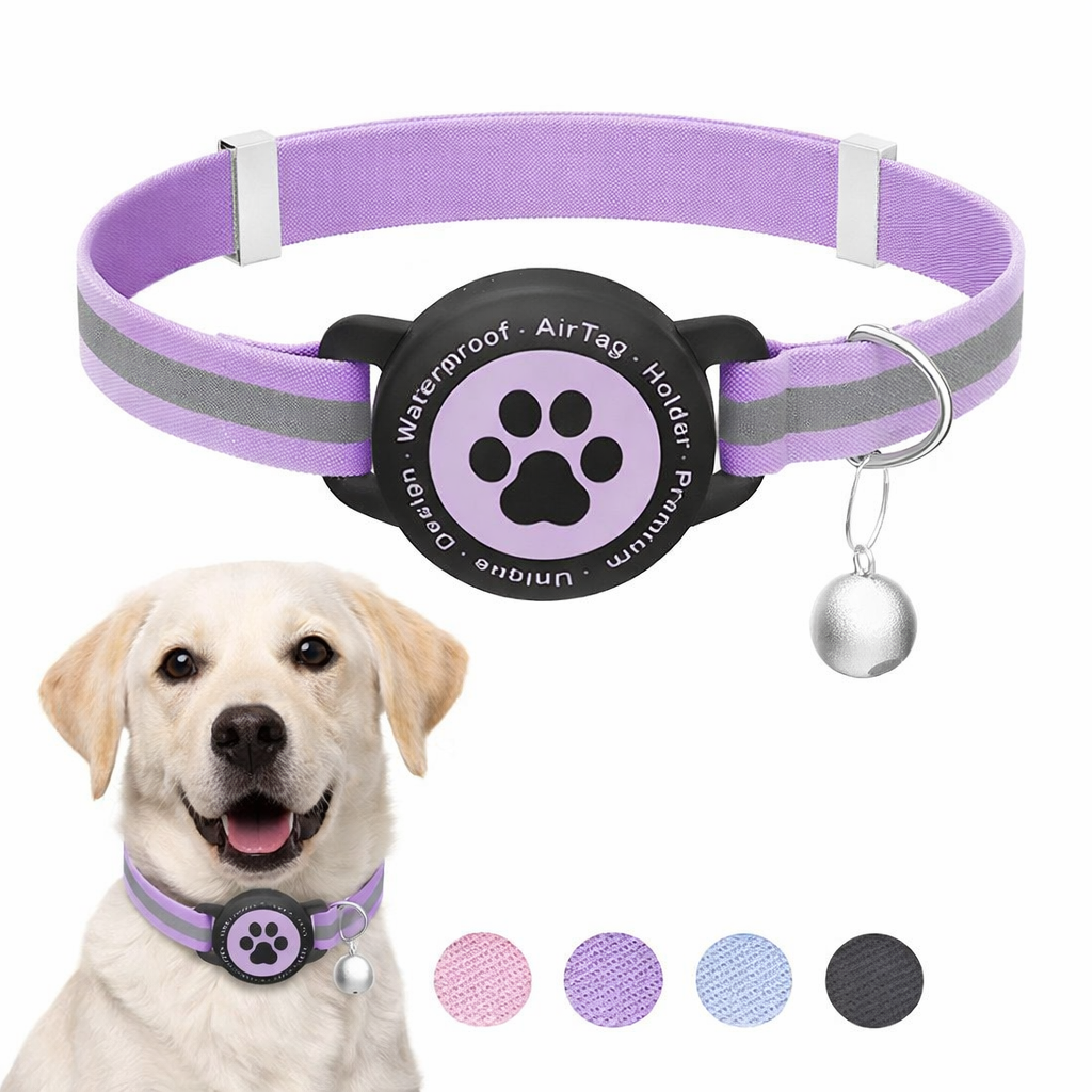 Furrigo Reflective AirTag Dog Collar (Adjustable & Lightweight)